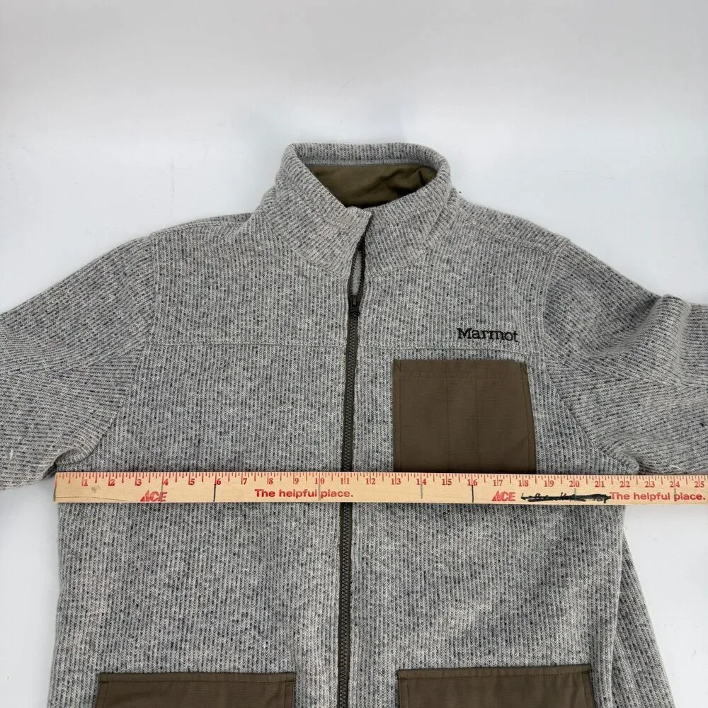 Marmot Gilcrest Jacket Gray Fleece Wool Blend Gorpcore Outdoor M42650 Men Sz XL